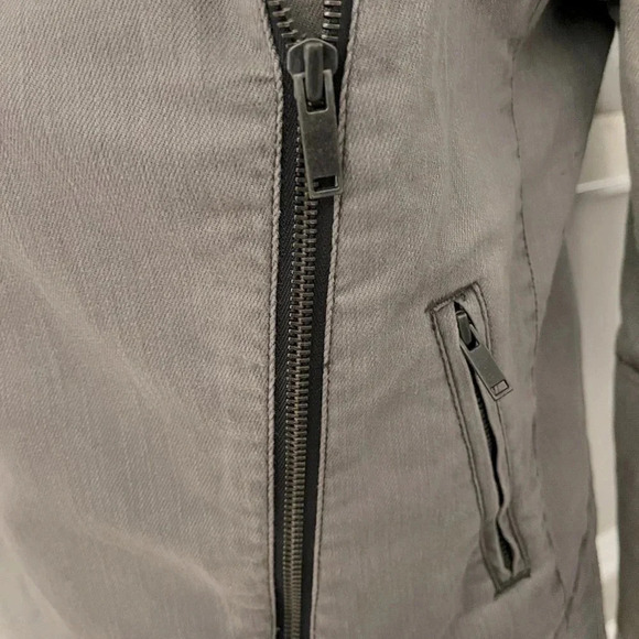 Moto Denim Jean Jacket,  Size M - Picture 8 of 11